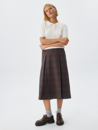 юбка миди в клетку фотография
