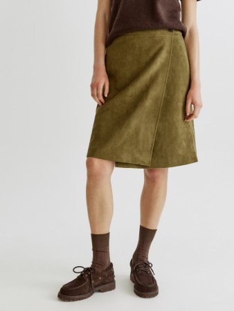 юбка на запах из искусственной замши фотография