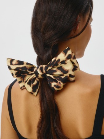 заколка для волос с леопардовым бантом - женские аксессуары для волос