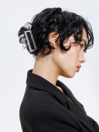 заколка-крабик со стразами фотография