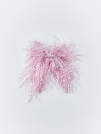 заколка в виде банта из перьев для девочек - детские аксессуары для волос