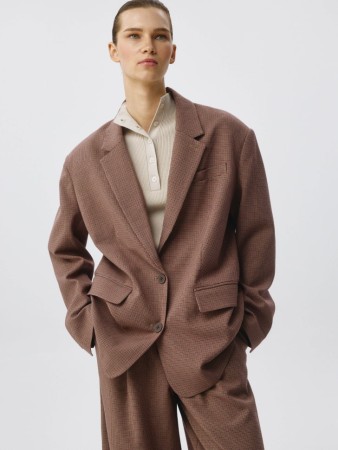 жакет оверсайз в мелкую клетку - женские жакеты для взрослых 