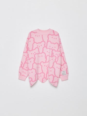 жаккардовый джемпер для девочек из коллекции  archive - детская одежда, обувь и аксессуары для всех возрастов оверсайз 