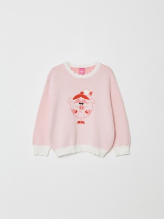 жаккардовый джемпер для девочек  x смешарики - детская одежда, обувь и аксессуары для всех возрастов