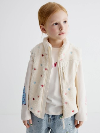 жилет из искусственного меха с вышивкой для девочек - детская одежда, обувь и аксессуары для всех возрастов с карманами 