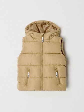 жилет с капюшоном для мальчиков - детские жилеты стеганые 