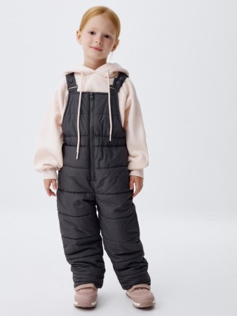 зимний стеганый полукомбинезон для девочек фотография