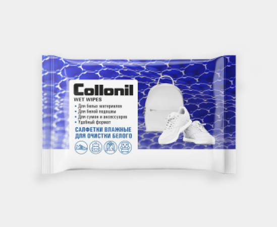 салфетки collonil №15 влажные для белого - аксессуары для обуви