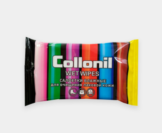 салфетки collonil №15 влажные для лаковой кожи - аксессуары для обуви