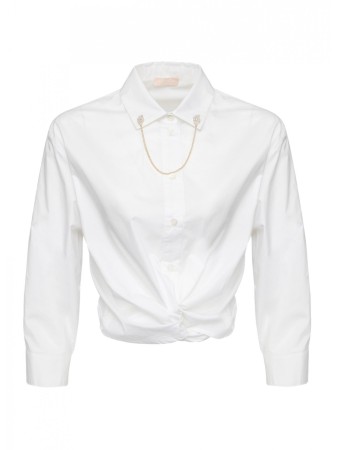 блузка женская  camicia nodo m/l  - блузы, блузки и блузоны с манжетами по распродаже