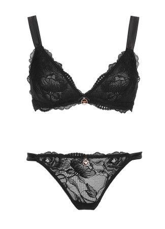 бюстгальтер + трусы женские triangle brazilian set  - женская одежда emporio armani underwear 