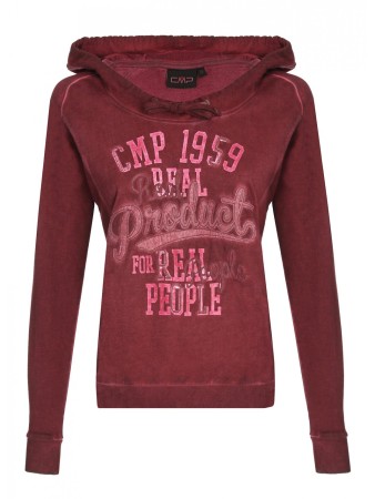 худи женское woman  sweat fi campagnolo с начесом фотография