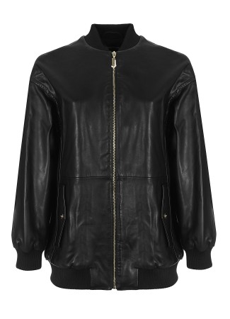 кожаная куртка-бомбер женская pelle  - куртки и пуховики liu jo 