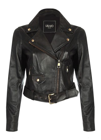кожаная куртка женская giacca pelle  - куртки и пуховики liu jo 