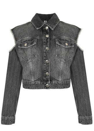 куртка женская джинсовая giubbotto cut out  - куртки и пуховики liu jo 