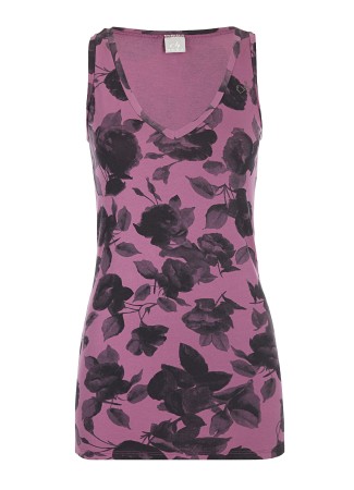 майка женская хлопковая  с цветочным принтом фотография