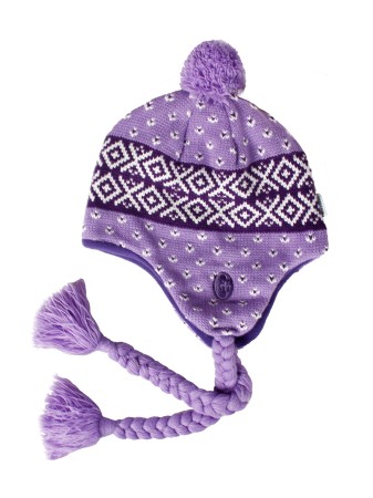 шапка детская вязаная  на флисовой подкладке - женские аксессуары conte of florence 