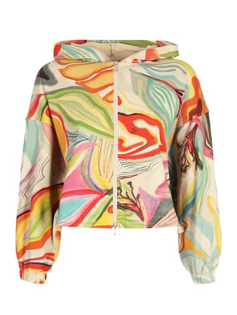 толстовка женская allover full-zip hoodie  - женская одежда мультиколор 