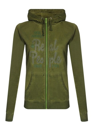 толстовка женская хлопковая woman jacket fi  с начесом - женская одежда cmp (campagnolo) 