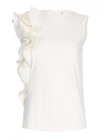 топ женский t-shirt con volant  - одежда, обувь и аксессуары liu jo 