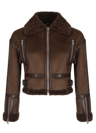 укороченная куртка женская giubbotto ecopellic  - куртки и пуховики liu jo 