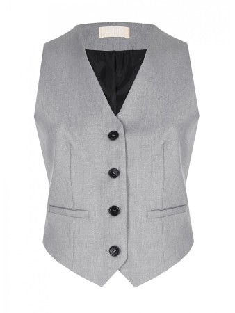 жилет женский из твила  - жилеты серые 