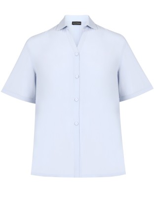 блуза  - женские блузы и рубашки голубые 