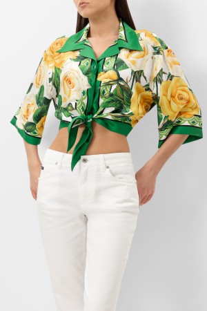 блузка  модель из коллекции flowering - женская одежда dolce & gabbana 