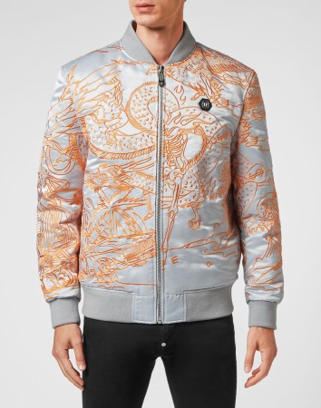 бомбер  - мужская верхняя одежда серая 