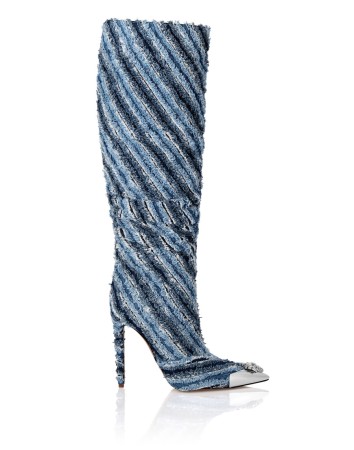 ботфорты  - женская обувь синяя 