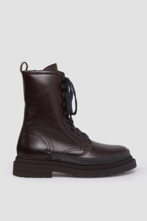 ботинки  - женская обувь коричневая 