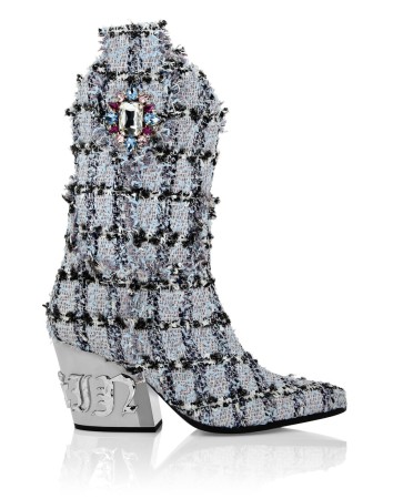 ботинки  - женская обувь голубая 