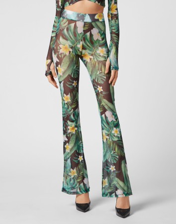 брюки клеш  - женские брюки зеленые 