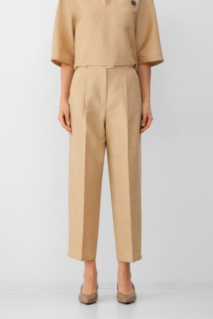 брюки maxmara - женские брюки кожаные 