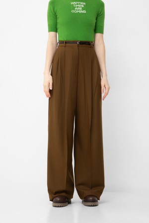 брюки maxmara - женские брюки кожаные 