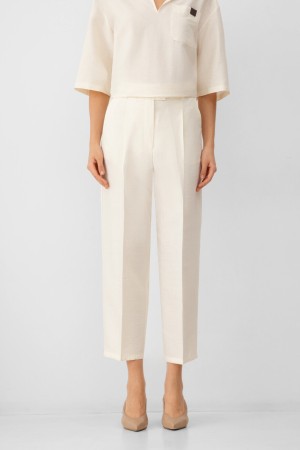 брюки maxmara - женские брюки укороченные 