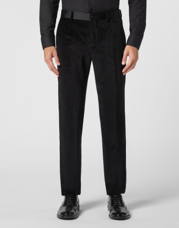 брюки прямые  - мужские брюки с баской 