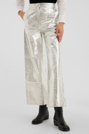 брюки  - женские брюки серебряные 