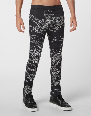 брюки  - мужские брюки с баской 