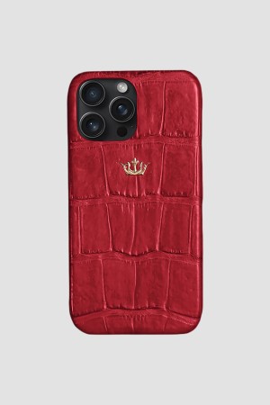 чехол  для iphone 15 pro max модель coral - женские сумки и чехлы крокодиловые 