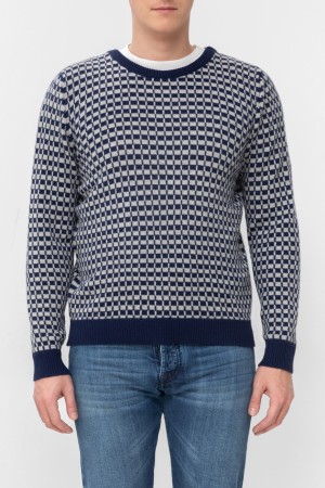 джемпер  кашемировый т.синий/серый фотография