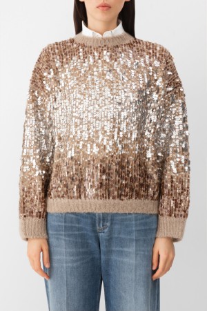 джемпер  модель dazzling dégradé embroidery - джемперы коричневые 