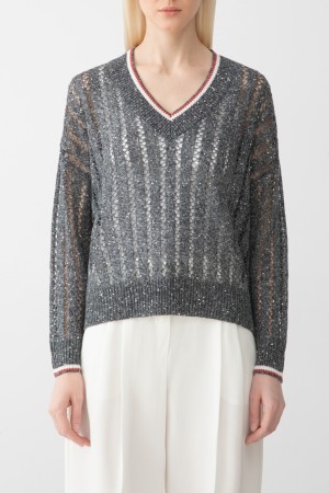 джемпер  модель dazzling ribbed net - одежда, обувь и аксессуары brunello cucinelli 