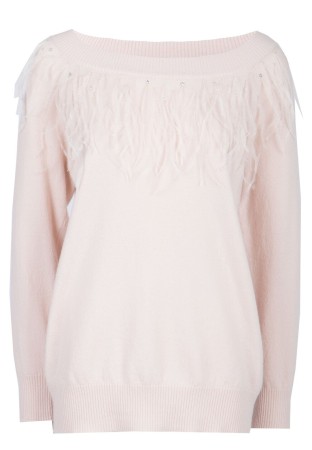 джемпер  - женские джемперы с перьями 