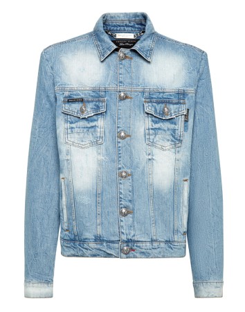 джинсовая куртка  - мужские куртки голубые 