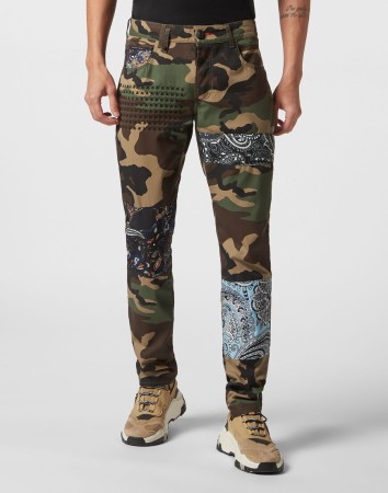 джинсы прямые  - мужская одежда хаки 