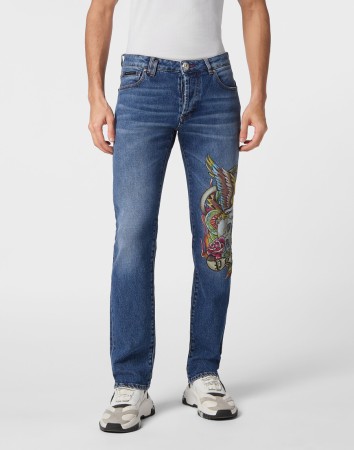 джинсы прямые  фотография