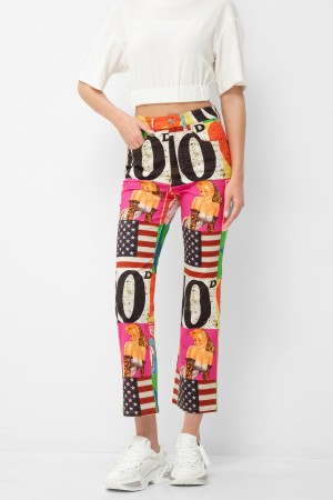 джинсы  с дизайнерским принтом - женская одежда iceberg 