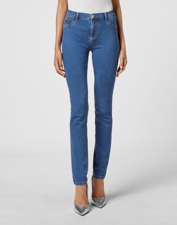 джинсы с высокой посадкой  фотография