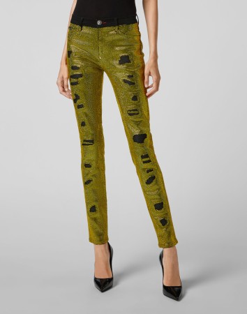 джинсы с высокой посадкой  фотография